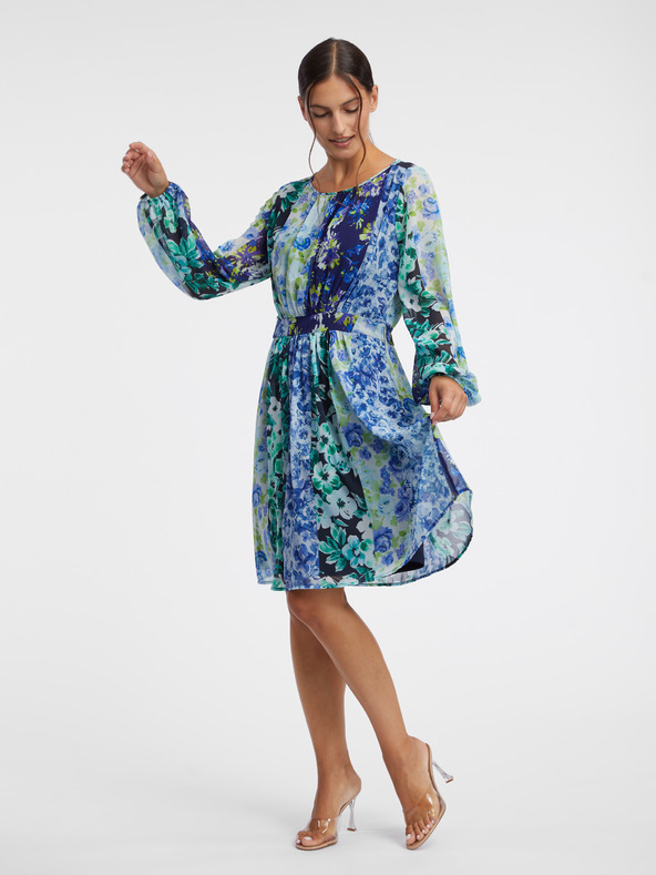 Orsay Plava ženska cvjetna haljina ORSAY