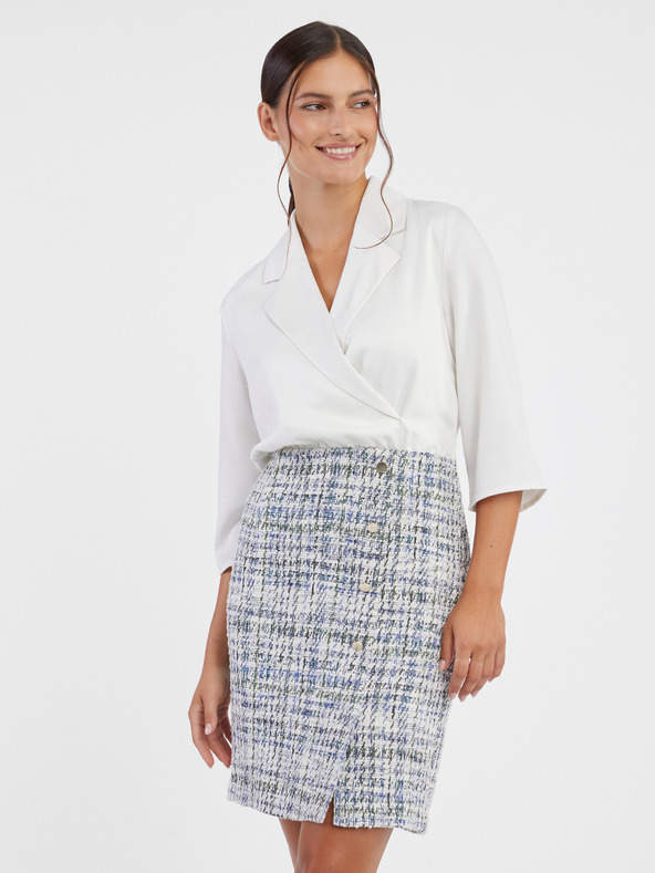 Orsay Plavo-bijela ženska haljina ORSAY