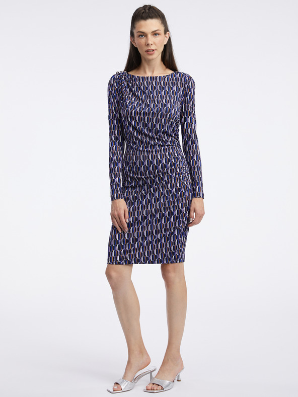 Orsay Tamnoplava ženska haljina s uzorkom ORSAY