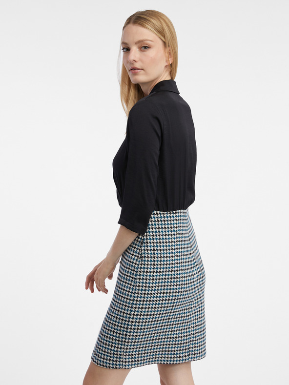 Orsay Crna ženska haljina s uzorkom ORSAY