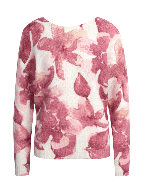 Orsay Ružičasto bijeli ženski cvjetni pulover ORSAY