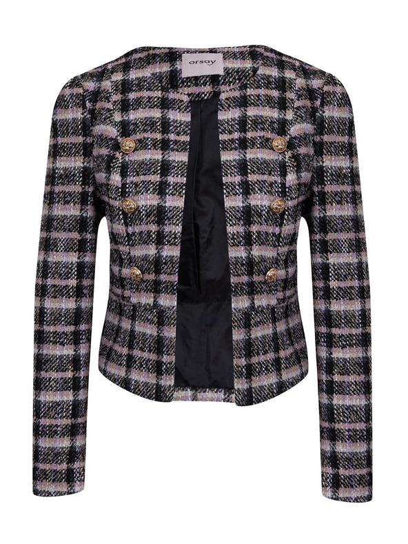 Orsay Crni ženski karirani sako ORSAY