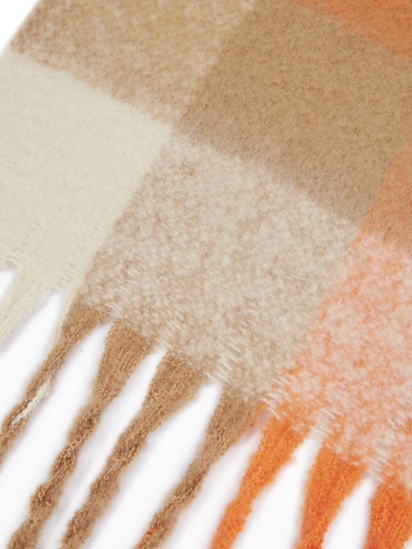 Orsay Narančasto-bež ženski karirani šal ORSAY