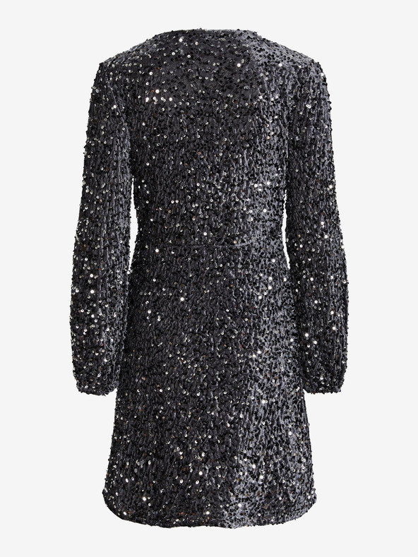 Pieces Pieces Kam ženska siva haljina sa šljokicama