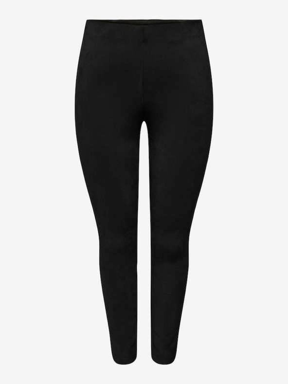 ONLY SAMO crne ženske hlače od brušene kože Da