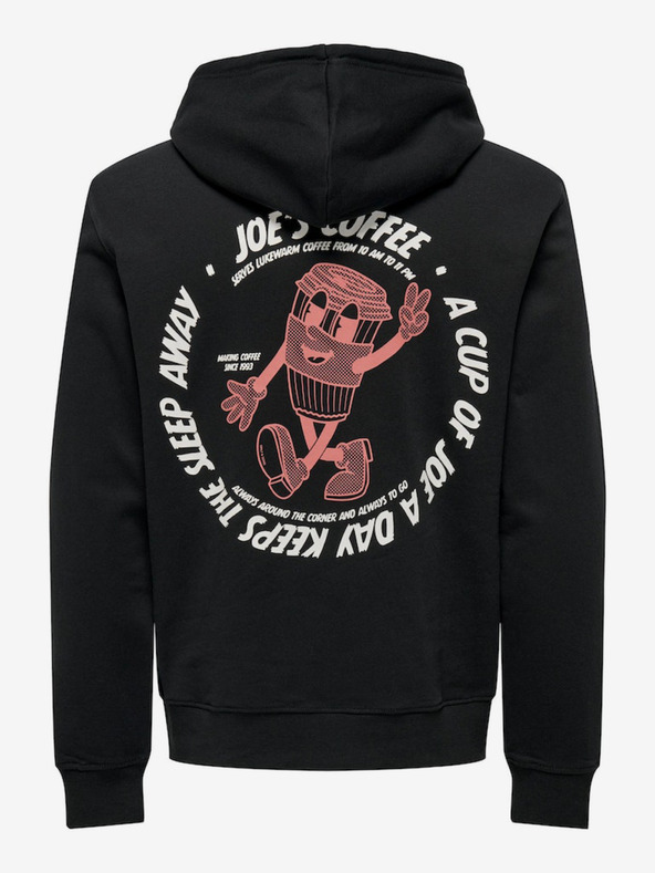 ONLY & SONS ONLY & SONS Bryce crna muška majica s kapuljačom