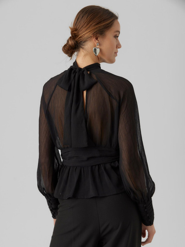 AWARE by VERO MODA Crna ženska bluza AWARE by VERO MODA Gaila