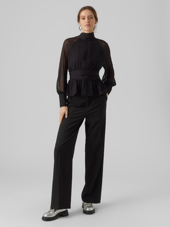 AWARE by VERO MODA Crna ženska bluza AWARE by VERO MODA Gaila