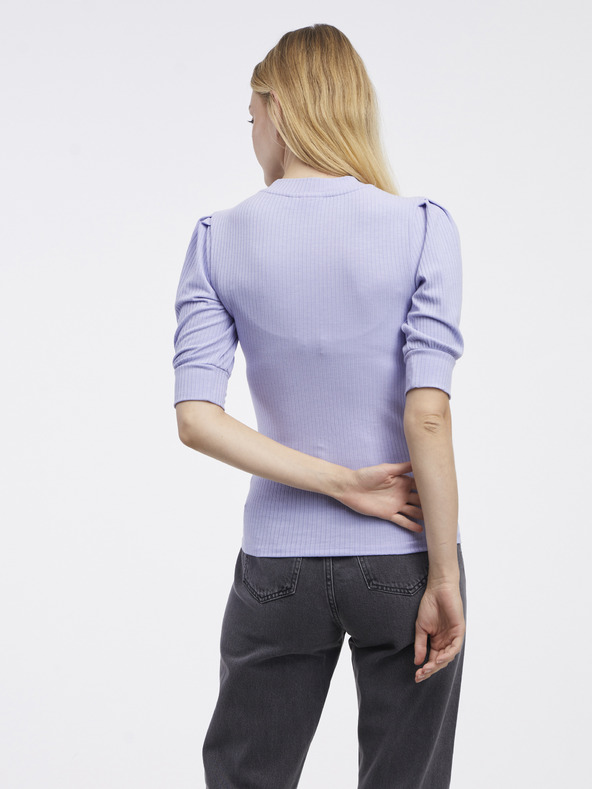 Vila Svijetlo ljubičasta ženska rebrasta majica VILA Felia