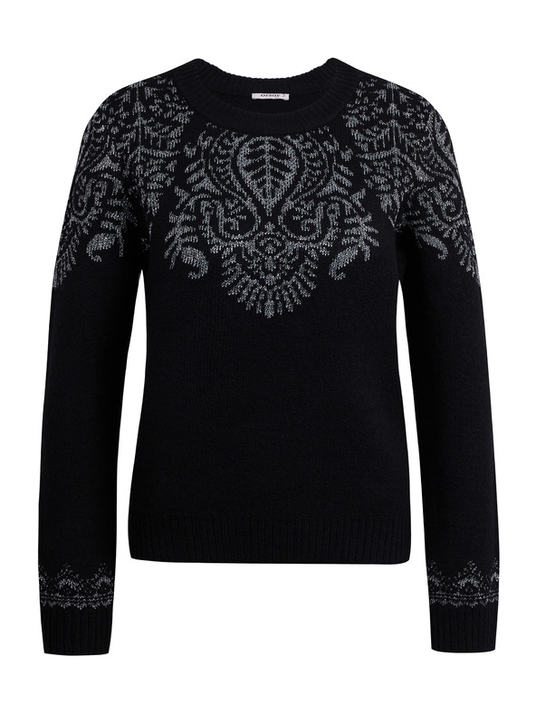 Orsay Crni ženski pulover s uzorkom ORSAY