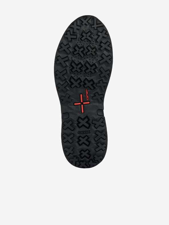 Geox Crne muške gležnjače s kožnim detaljima Geox Sterrato