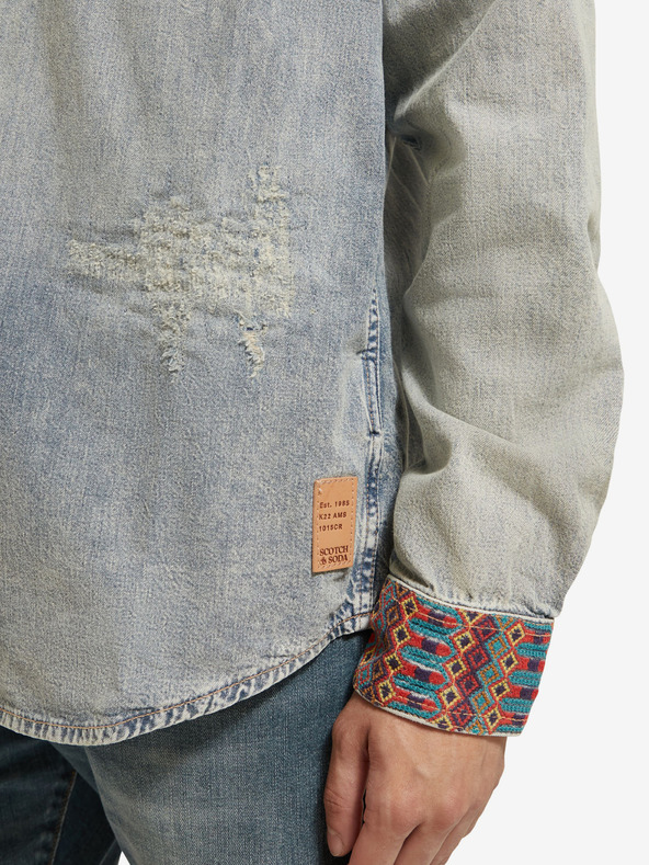 Scotch & Soda Scotch & Soda svijetloplava muška traper košulja