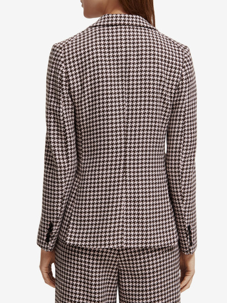 Scotch & Soda Bež ženska jakna s uzorkom s primjesom Scotch & Soda vune