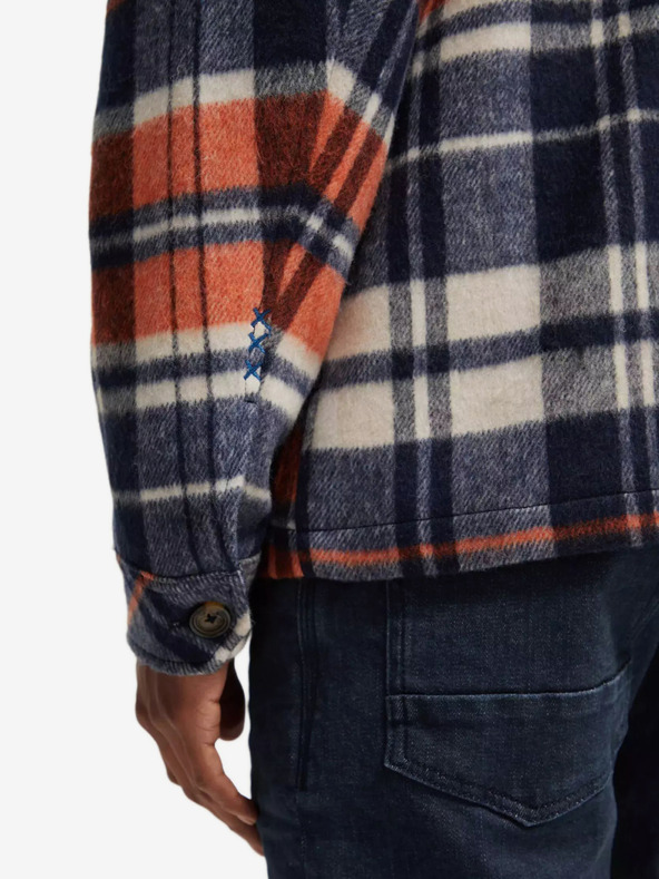 Scotch & Soda Plava muška svijetla košulja od mješavine vune Scotch & Soda