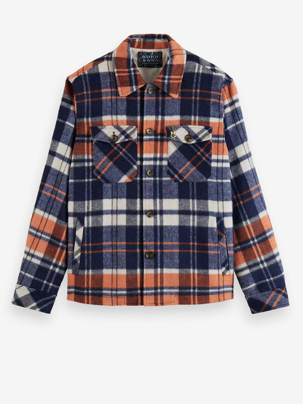 Scotch & Soda Plava muška svijetla košulja od mješavine vune Scotch & Soda