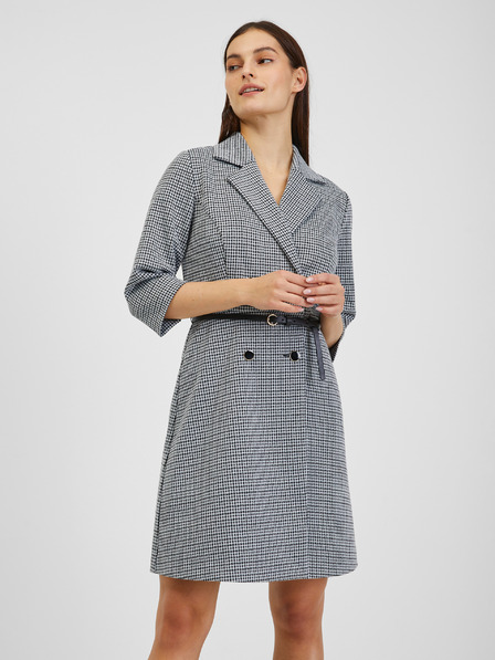 Orsay Bijelo-crna ženska haljina s uzorkom ORSAY