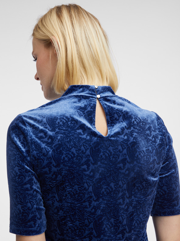 Orsay Tamnoplavi ženski top od baršuna s uzorkom ORSAY