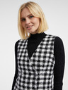 Orsay Bijelo-crna ženska karirana haljina ORSAY
