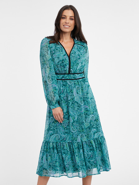 Orsay Tirkizna ženska midi haljina s uzorkom ORSAY