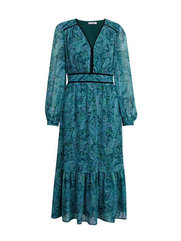 Orsay Tirkizna ženska midi haljina s uzorkom ORSAY