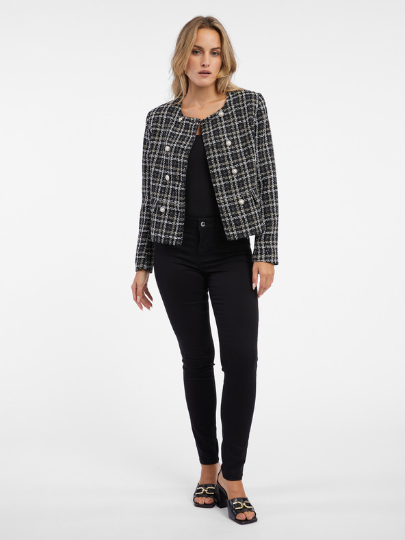 Orsay Crna ženska jakna s uzorkom ORSAY