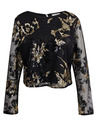 Orsay Crna ženska bluza s uzorkom i šljokicama ORSAY