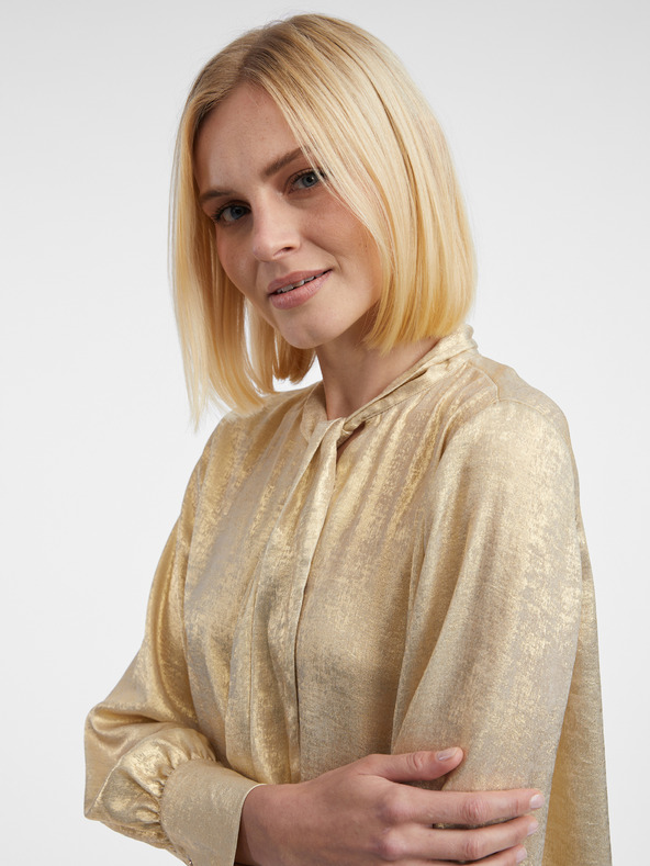Orsay Ženska satenska bluza zlatne boje ORSAY