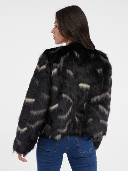 Orsay Crna ženska jakna od umjetnog krzna ORSAY