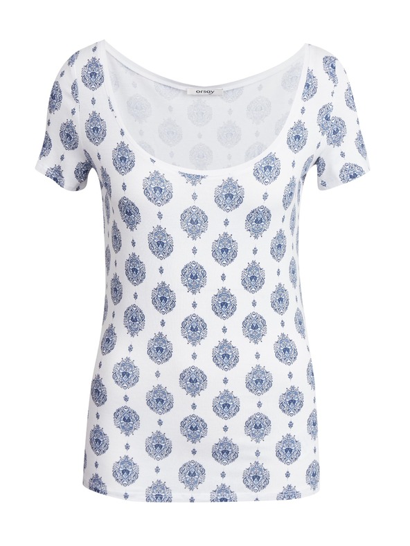 Orsay Plavo-bijela majica s uzorkom ORSAY