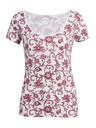 Orsay Ženska majica s uzorkom u bijeloj i boji vina ORSAY