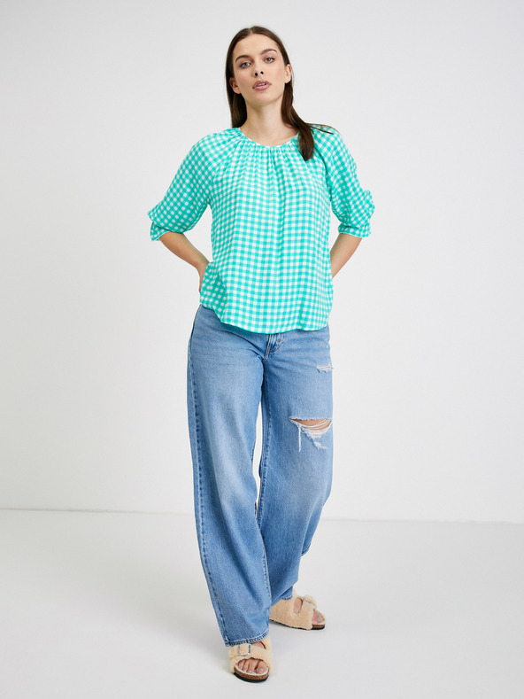 Orsay Svjetlozelena bluza na kockice ORSAY