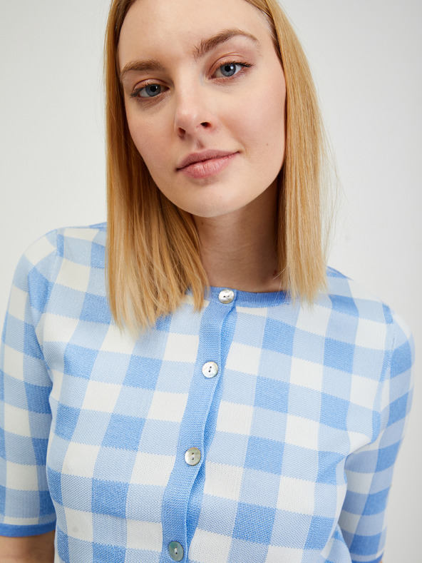 Orsay Svjetloplava ženska vesta na kockice ORSAY