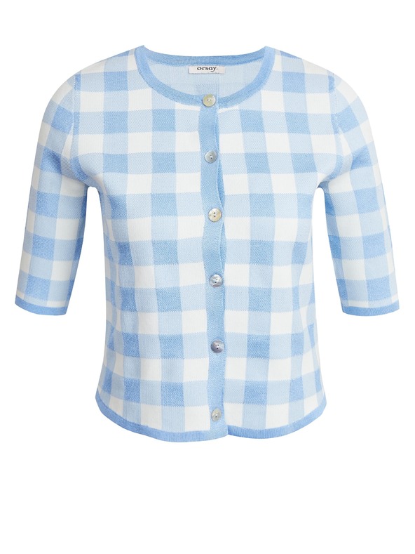 Orsay Svjetloplava ženska vesta na kockice ORSAY