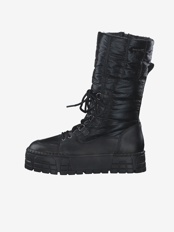 Tamaris Crne ženske čizme sa pravim tamarisom krznom