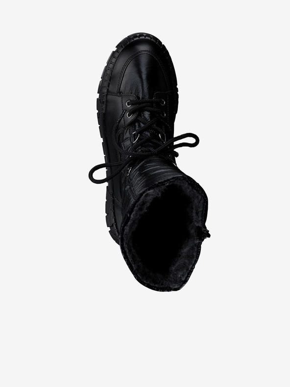 Tamaris Crne ženske čizme sa pravim tamarisom krznom