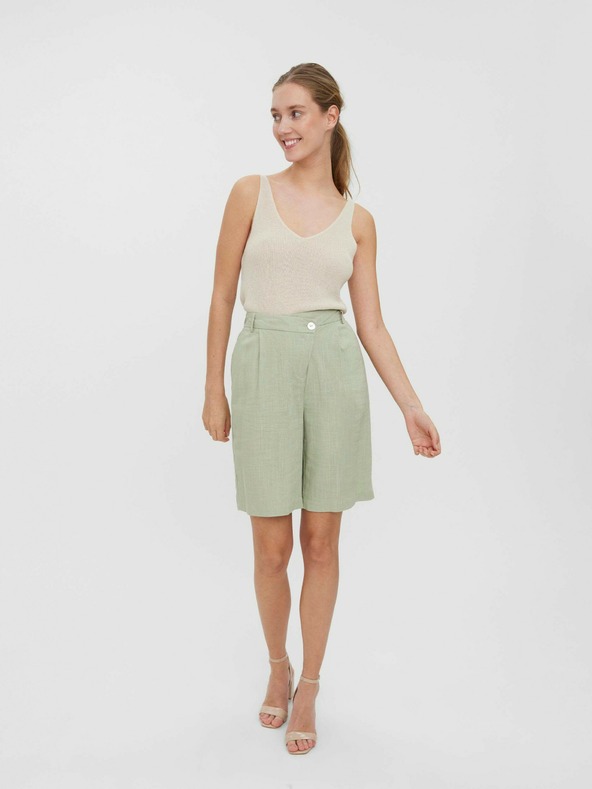 Vero Moda Svijetlo zelene kratke hlače VERO MODA Josie
