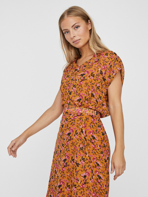 Vero Moda Cvjetna bluza boje senfa VERO MODA Vilde