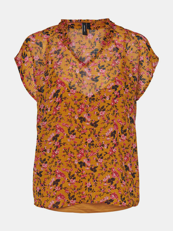 Vero Moda Cvjetna bluza boje senfa VERO MODA Vilde