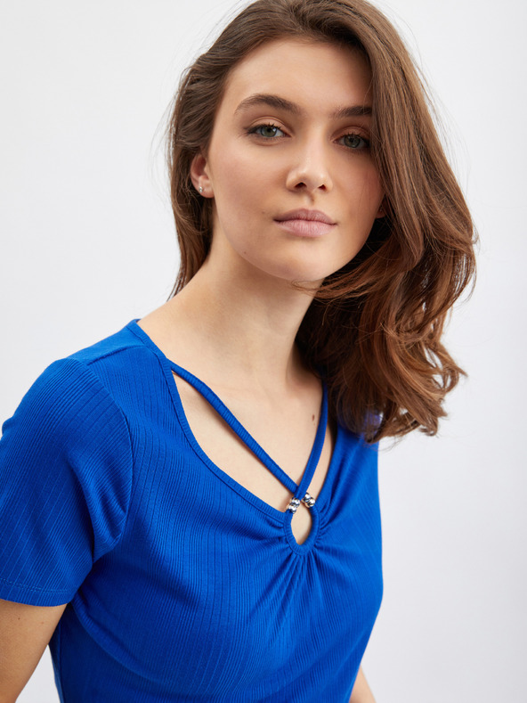 Orsay Plava ženska majica s ukrasnim detaljem ORSAY