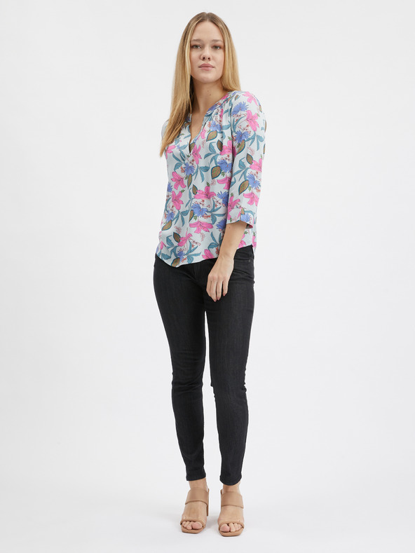 Orsay Svjetloplava ženska bluza cvjetnog uzorka ORSAY