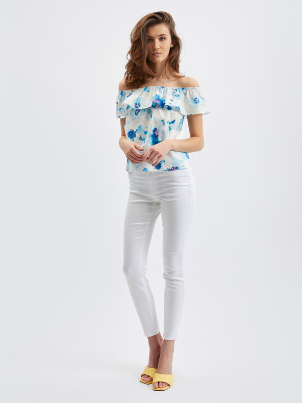 Orsay Plavo-bijela ženska bluza cvjetnog uzorka ORSAY