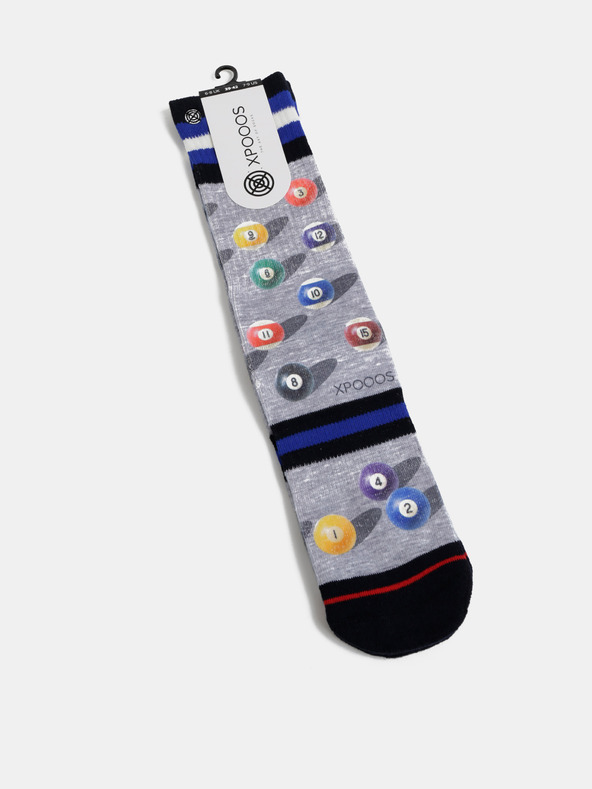 XPOOOS XPOOOS sive muške čarape s uzorkom