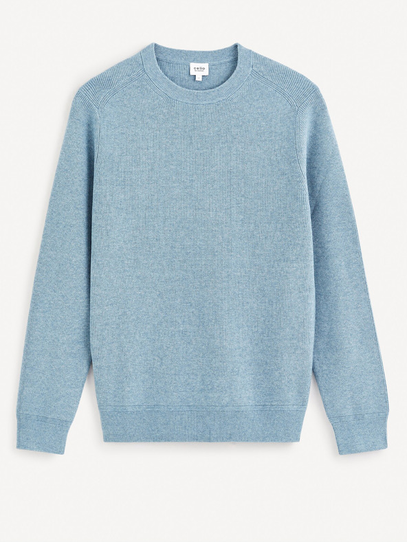 Celio Svijetloplavi muški base džemper Celio Femoon