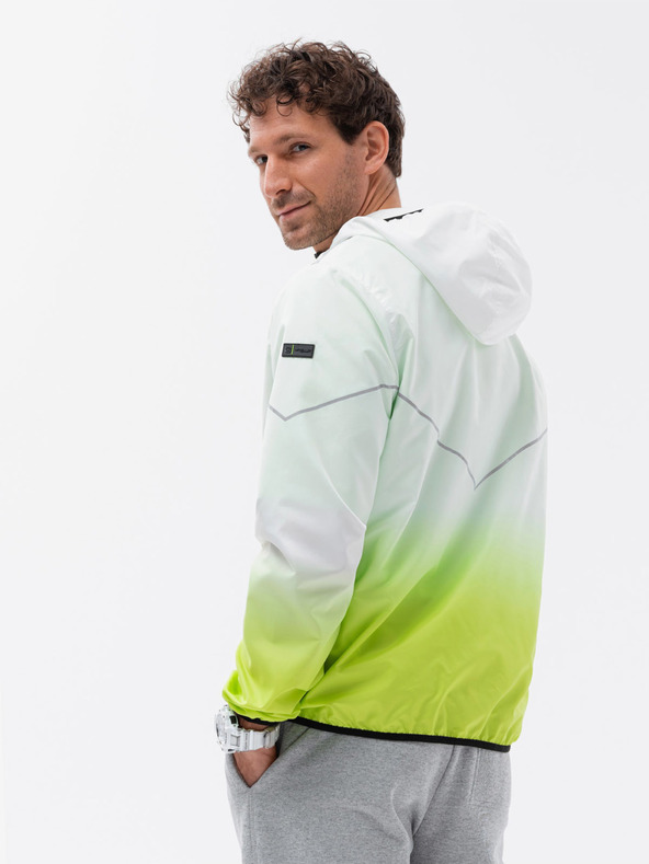 Ombre Clothing Zeleno-bijela muška jakna Ombre Clothing