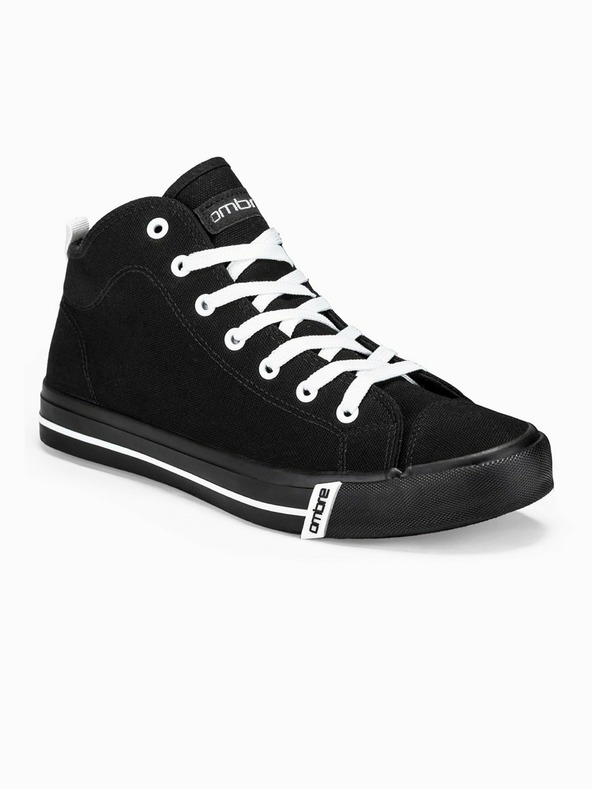 Ombre Clothing Crne muške gležnjače T304