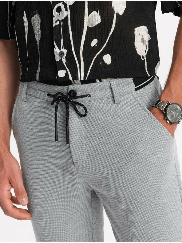 Ombre Clothing Svijetlo sive muške hlače Ombre Clothing