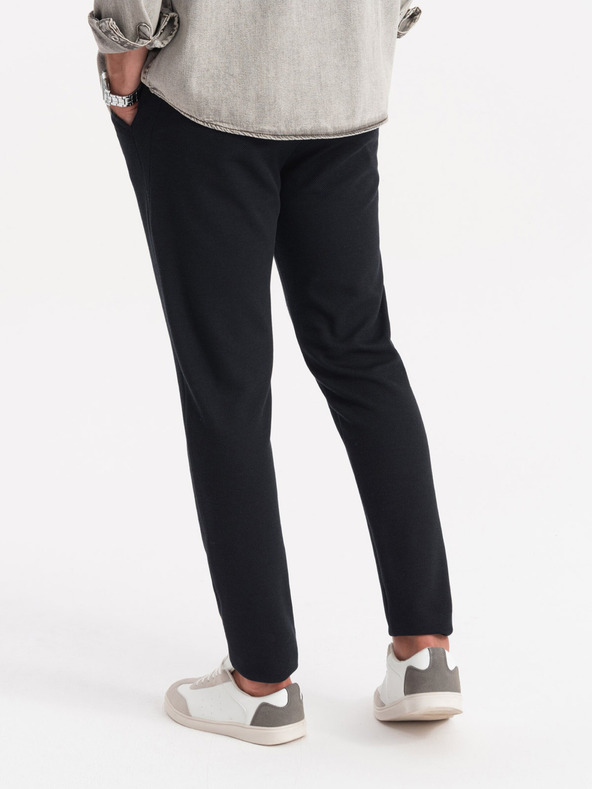 Ombre Clothing Crne muške hlače Ombre Clothing