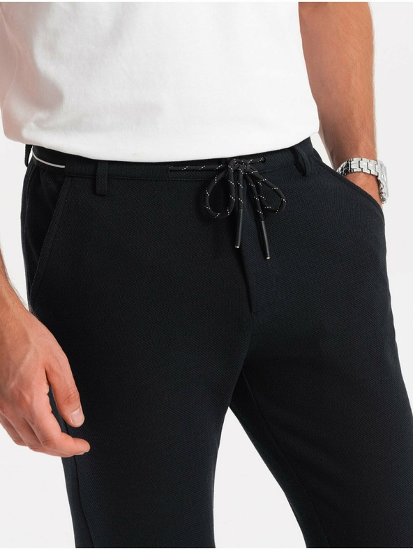 Ombre Clothing Crne muške hlače Ombre Clothing