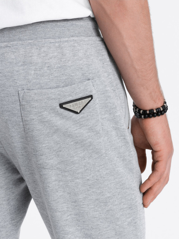 Ombre Clothing Svijetlosive muške trenirke Ombre Clothing