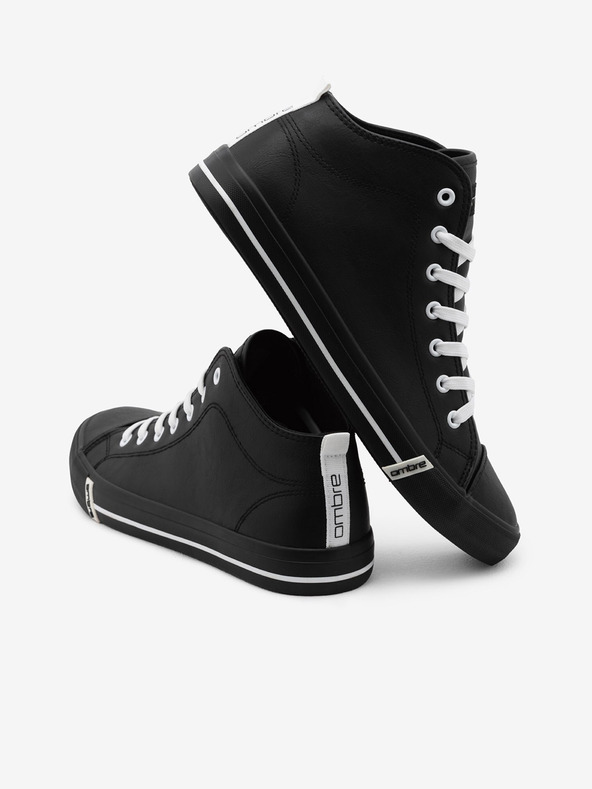 Ombre Clothing Crne muške gležnjače Ombre Clothing